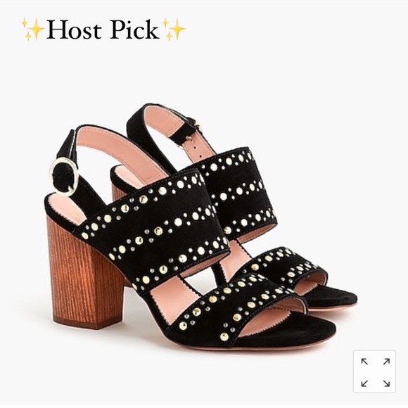 J. Crew Shoes - ⚡️FLASH SALE⚡️J Crew Stella Heels Studded Suede ✨